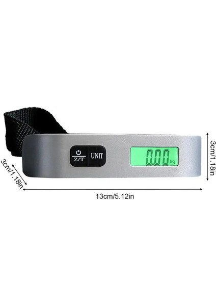 Gümüş Bagaj Ölçeği Asılı Ölçek Dijital Ağırlık Seyahat Bagaj Asistanı Bavul Bagaj Için Arkadan Aydınlatmalı LCD Ekran ile Taşınabilir (Yurt Dışından) fiyatları