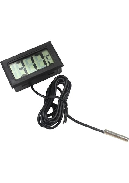 Mini LCD Dijital Termometre Higrometre Sensörü Ölçer Balık Buzdolabı Su Sıcaklığı Ölçer Su Geçirmez Prob Termometreler (Yurt Dışından)