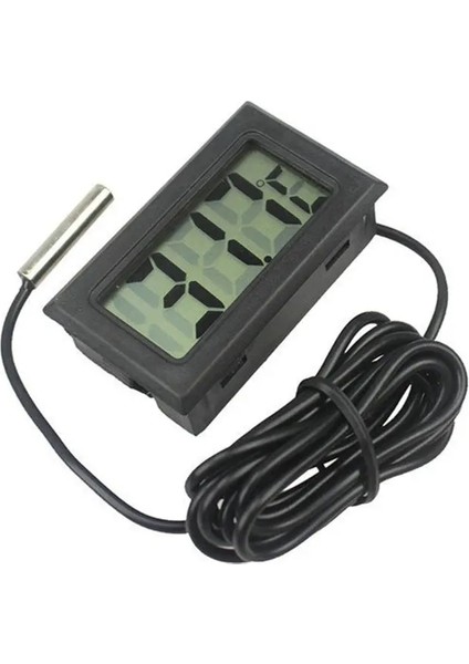 Mini LCD Dijital Termometre Higrometre Sensörü Ölçer Balık Buzdolabı Su Sıcaklığı Ölçer Su Geçirmez Prob Termometreler (Yurt Dışından)