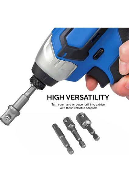 3 Adet 3 Adet/takım Soket Adaptörleri Elektrikli Pnömatik Darbeli Anahtar Dönüştürücü Matkap Ucu Uzantıları Dönen Alet Ağaç Işleme Malzemeleri (Yurt Dışından) fiyatları