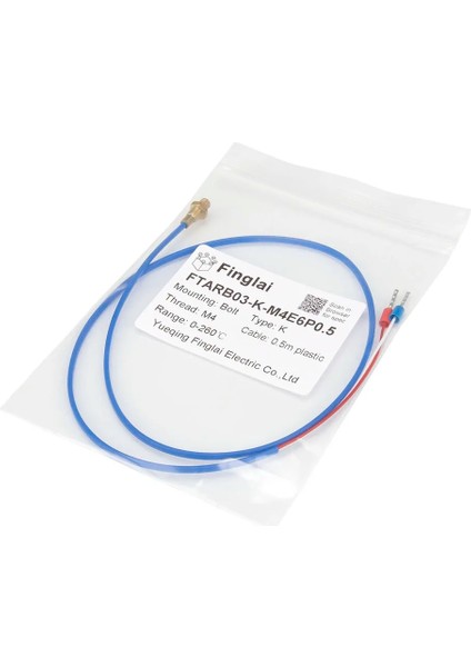M4 6x6.8mm Cıvata Altıgen FTARB03 K Tipi M3 M4 Cıvata Kafası 0.5m Plastik Kablo 3D Yazıcı Termokupl Vidası Sıcaklık Sensörü (Yurt Dışından)