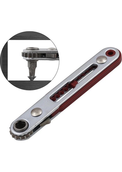 Dirsek 6.35MM 1 Pc Mini Cırcır Anahtarı Altıgen Torx Çift Yönlü Kontrol Tek/çift Kafa Tornavida Matkap Uçları Aracı 1/4 "(6.35MM) (Yurt Dışından)