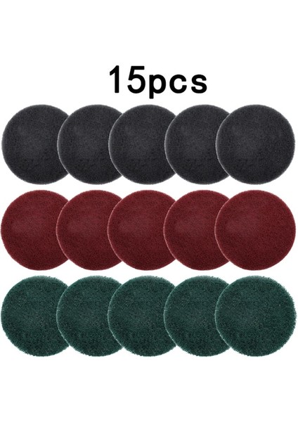 Set 5 Adet 4'' Matkap Güç Fırça Kiremit Scrubber Ovma Parlatma Pedi 240 400 800 Ev Temizlik Bezi Aracı Banyo Zemin Küvet (Yurt Dışından)