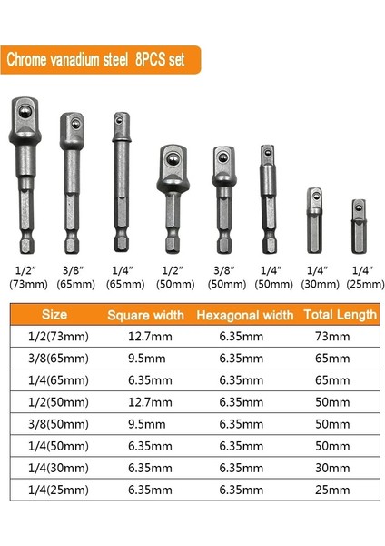 1 Adet 1-4 65MM L-Fırst 1/3/8 Adet Matkap Soket Adaptörü Darbeli Matkap Uzatma Matkap Uçları Bar Soket Adaptörü Hex Shank Kare Kafa Matkap Ucu (Yurt Dışından) indirimleri