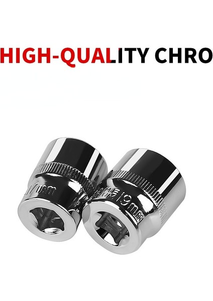 8mm 3/8 "sürücü Altıgen Kısa Lokma Anahtar Kafa Anti-Pas 6 Nokta Lokma Seti Adaptörü Tork Anahtarı Cırcır Soket Anahtarı Somun Kaldırma (Yurt Dışından)