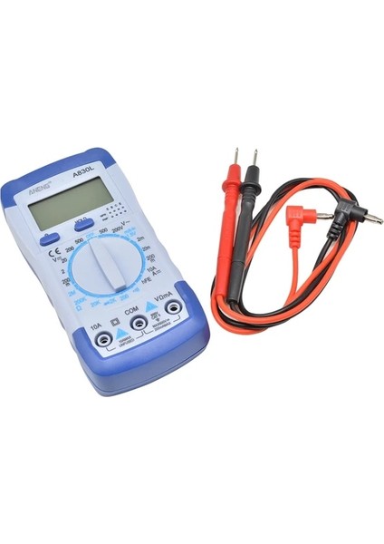 Mavi Beyaz LCD Dijital Multimetre A830L Ac Dc Gerilim Diyot Frekans Multitester Akım Test Cihazı Buzzer Fonksiyonlu Aydınlık Ekran (Yurt Dışından)