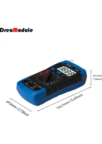 Mavi Beyaz LCD Dijital Multimetre A830L Ac Dc Gerilim Diyot Frekans Multitester Akım Test Cihazı Buzzer Fonksiyonlu Aydınlık Ekran (Yurt Dışından) indirimleri