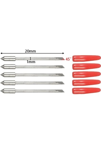 45D 5 Adet 30/45/60 Derece Vinil Kesici Oyma Makinesi Bıçakları Kesici Graphtec CB09 Vinil Kesici Plotter Kolu Için Yedek (Yurt Dışından)