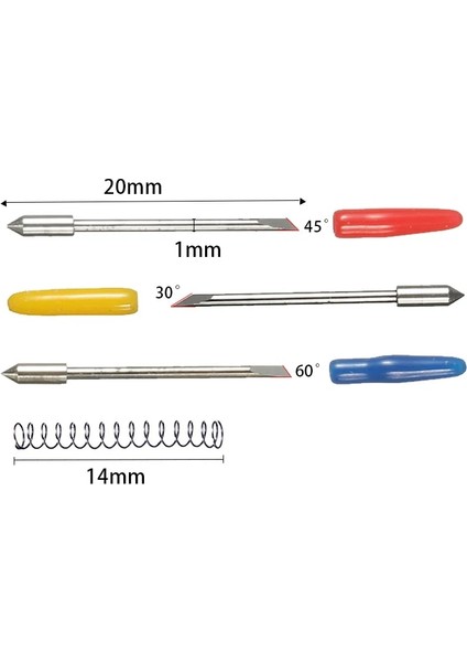 45D 5 Adet 30/45/60 Derece Vinil Kesici Oyma Makinesi Bıçakları Kesici Graphtec CB09 Vinil Kesici Plotter Kolu Için Yedek (Yurt Dışından) modelleri