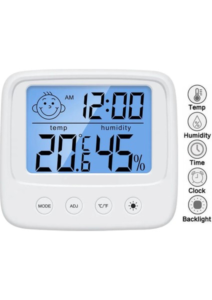 Mavi LCD Elektronik Dijital Sıcaklık Nem Ölçer Kapalı Dış Mekan Termometre Higrometre Hava Istasyonu Saati (Yurt Dışından) fiyatları