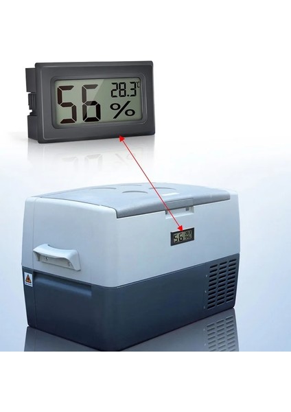 G222229 Mini Dijital Iç Mekan Termometre Sensörü LCD Nem Ölçer Termometre Higrometre Ölçer Buzdolabı Kullanışlı Dijital Termometre (Yurt Dışından)