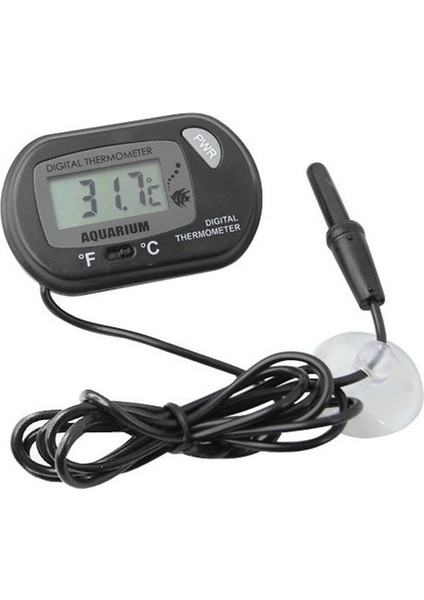 Siyah -50°c + 70°c Vantuzlu Dijital Akvaryum Balık Tankı Termometresi Sıcaklık Sensörü Ölçer Test Cihazı Termometre Ölçümü (Yurt Dışından) fiyatları