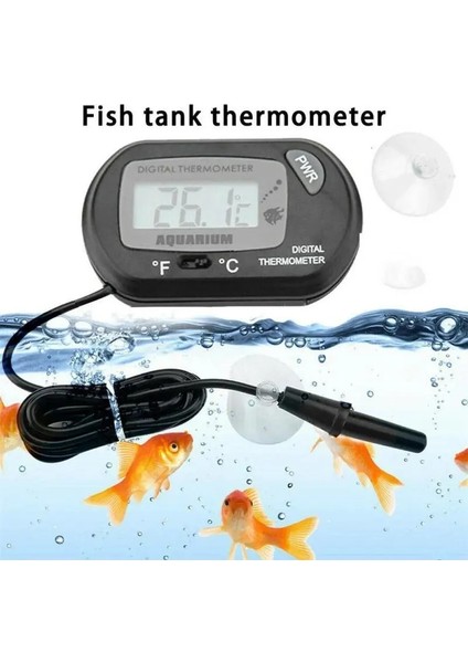Siyah -50°c + 70°c Vantuzlu Dijital Akvaryum Balık Tankı Termometresi Sıcaklık Sensörü Ölçer Test Cihazı Termometre Ölçümü (Yurt Dışından) modelleri
