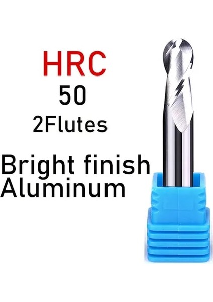 R1.75X4DX50L, 1 Adet HRC50-2F Al Xuhan Bilyalı Uçlu Freze Tungsten Karbür Kesici Cnc Router Bit Freze Aracı R0.5 6mm 8mm 10MM HRC50 55 65 2 4 Flüt (Yurt Dışından)