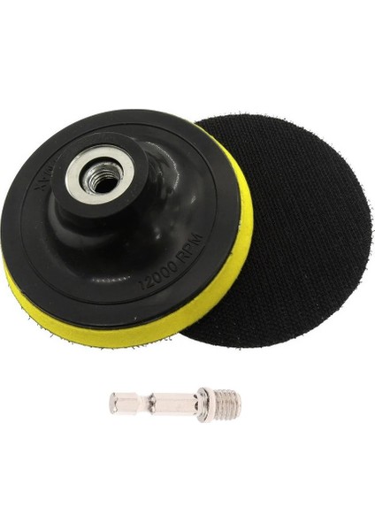 4 Inç 100MM Kanca ve Döngü Parlatma Pedi Döner Destek Pedi M10 Matkap Adaptörü ile Metal Pas Alma Cam Seramik Mermer (Yurt Dışından)