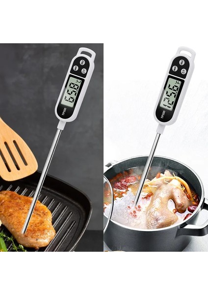 TP300 TP300 Gıda Termometresi Dijital Mutfak Termometresi Et Pişirme Için Gıda Sondası Barbekü Elektronik Fırın Mutfak Gereçleri (Yurt Dışından)