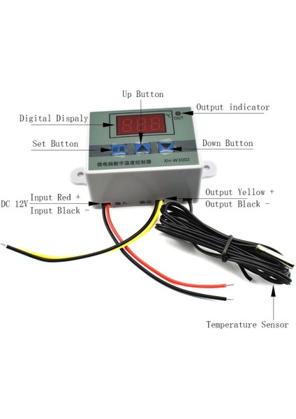 W3002 24V 12V 24V 110-220V Profesyonel W3002 Dijital LED Termostat Termostat Regülatörü Termostat Kontrol Anahtarı Enstrüman (Yurt Dışından) fırsatları