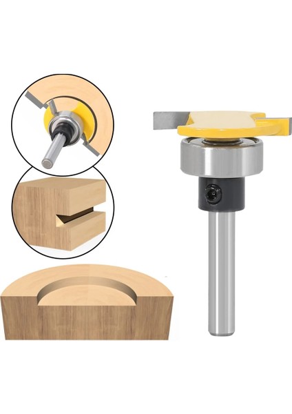 6X6.35MM 6mm Sap 1/4 Sap Kolu Kemer Rulman T Kesici Planya Bıçağı Freze Ucu Marangoz Çentik Bıçağı (Yurt Dışından)