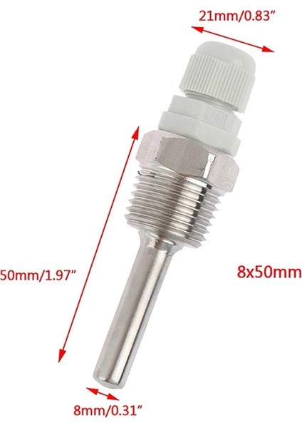 30MM 1 Adet Thermowell 30-200MM Thermowell 304 Paslanmaz Çelik 1/2 Bsp G Konu 1/2 "DN15 Sıcaklık Sensörü (Yurt Dışından) indirimleri
