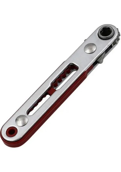 Düz Mini Cırcır Anahtarı Tornavida 1/4 Inç Sürücü Soket Altıgen Tornavida Bit Çift Sürücü Kafa Cırcır Anahtarı Aracı Iki Kafalı (Yurt Dışından)