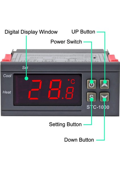 STC-1000 Dc 12V STC-1000 STC-3000 STC-3008 STC-3018 LED Dijital Sıcaklık Kontrol Cihazı Termostat Termoregülatör Inkübatör 12V 24V 110V 220V (Yurt Dışından)