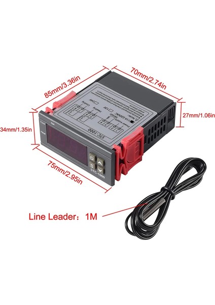 STC-1000 Dc 12V STC-1000 STC-3000 STC-3008 STC-3018 LED Dijital Sıcaklık Kontrol Cihazı Termostat Termoregülatör Inkübatör 12V 24V 110V 220V (Yurt Dışından)
