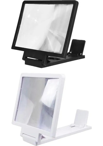 Beyaz 3D Cep Telefonu Ekran Büyüteç Hd Cep Telefonu Video Büyüteç Taşınabilir Katlanabilir Büyüteç 1.5 Kez Büyütme Aleti (Yurt Dışından) modelleri