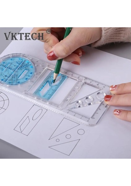 20X7 Çok Fonksiyonlu Geometrik Çizim Cetveli Öğrenciler Dönebilen Matematiksel Stereo Geometri Şablonu Elips Daire Sanat Tasarımı (Yurt Dışından) indirimleri