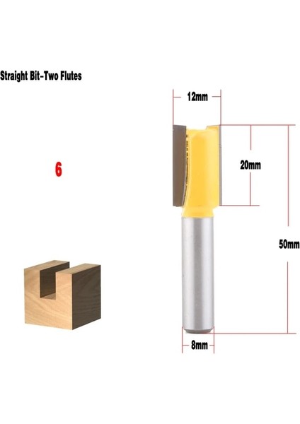 7no(27) 1pc 8mm Shank Yüksek Kaliteli Düz/dado Freze Ucu Seti 3.2,3.4,5,8,10,12,14,18,20MM Çaplı Ahşap Kesme Aleti - Chwjw (Yurt Dışından)