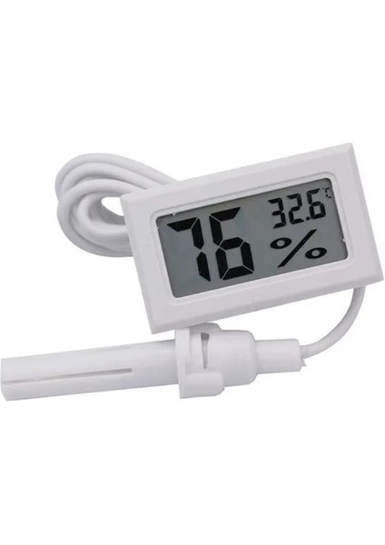 Sıcaklık Nem 1.5 M Kapalı Açık Mini Dijital LCD Sıcaklık Sensörü Test Cihazı Nem Ölçer Termometre Higrometre Ölçer 1 M Su Geçirmez Prob (Yurt Dışından)