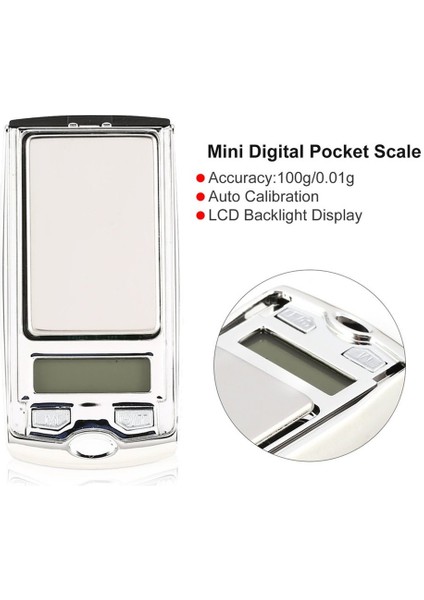 Mini Dijital Cep Elektrikli Terazi 100G 0.01G Hassas G/dwt/ct Ağırlık Ölçme Mutfak Takı Altın Dara Tartı (Yurt Dışından) fiyatları