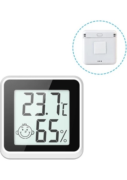 Hiçbir Blueteeth Siyah Bluetooth Izleme Mini Termometre Higrometre Ölçer LCD Dijital Iç Mekan Sıcaklık Nem Sensörü Oda Ölçer Hava Istasyonu (Yurt Dışından)