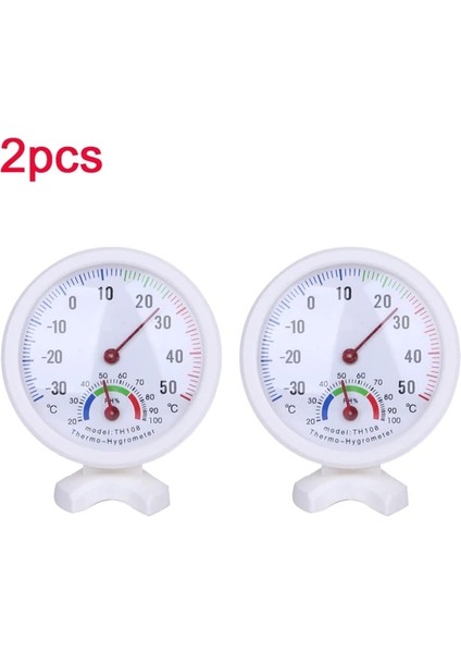 2 Adet Beyaz 1-3 Adet Termometre Higrometre Çan Şeklinde LCD Dijital Ölçeği Ev Ofis Için Duvar Promosyon Dağı Kapalı Sıcaklık Ölçüm Aracı (Yurt Dışından)