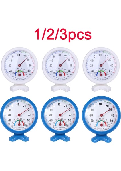 2 Adet Beyaz 1-3 Adet Termometre Higrometre Çan Şeklinde LCD Dijital Ölçeği Ev Ofis Için Duvar Promosyon Dağı Kapalı Sıcaklık Ölçüm Aracı (Yurt Dışından)