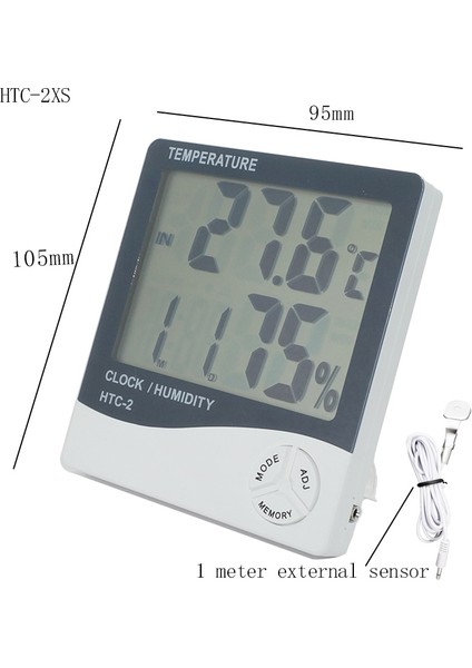 Htc-2xs Dijital Dijital LCD Ekran Sıcaklık Nem Ölçer (Yurt Dışından)