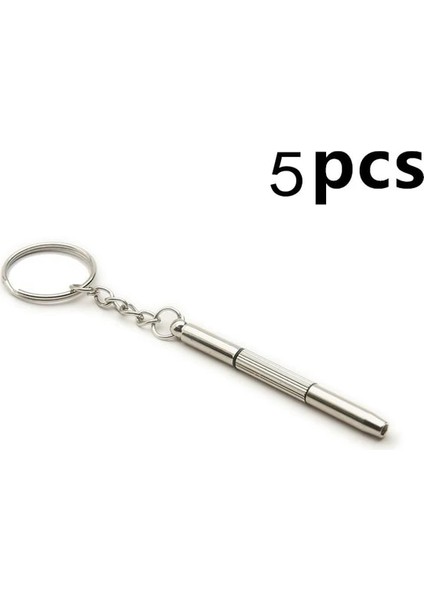 5 Adet 3 In 1 Taşınabilir Tornavida Çelik Hassas Gözlük Tornavida Seti Mini Izle Sunglass Tamir Aletleri Seti Anahtarlık ile El Aletleri (Yurt Dışından)