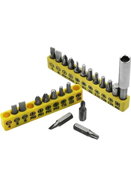B 25MM Tornavida Ucu Seti Çok Fonksiyonlu Çok Yönlü Tornavidalar Uzatma Çubuğu Alet Takımı Oluklu/ph/torx Çapraz Matkap Ucu Kafası T20 (Yurt Dışından)