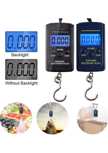 Arka Işık Olmadan 40 kg x 10G Mini Dijital Ölçeği Balıkçılık Bagaj Seyahat Ağırlıklandırma Steelyard Asılı Denge Elektronik Asılı Kanca Ölçeği (Yurt Dışından) fiyatları