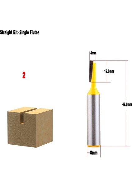 7no(27) 1pc 8mm Shank Yüksek Kaliteli Düz/dado Freze Ucu Seti 3.2,3.4,5,8,10,12,14,18,20MM Çaplı Ahşap Kesme Aleti - Chwjw (Yurt Dışından)