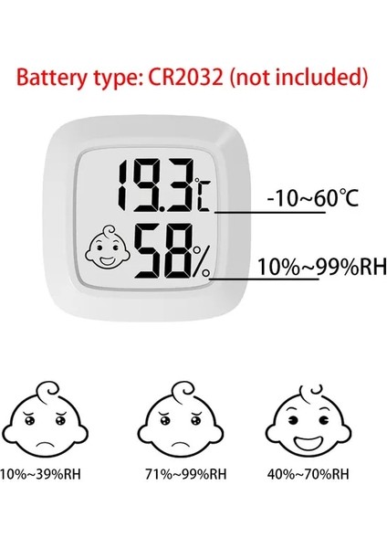 Mını-C Mini LCD Dijital Termometre Higrometre Kapalı Oda Sıcaklığı Nem Ölçer Sensör Ölçer Hava Istasyonu (Yurt Dışından)