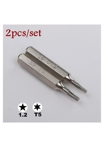 2 Adet Tornavida 3/25 "(4mm) Bit Torx T2 T3 T4 T5 T6 PH000 Pentalobe 0.8/1.2 Huawei Samsung Macbook Air Pro Iphone7/8/x/xr/xs Max (Yurt Dışından)