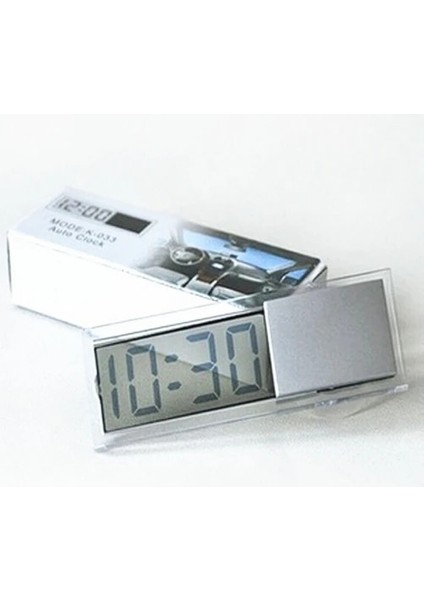 Saat 2 In 1 Araba Oto Termometre Saat Takvim LCD Dijital Ekran Klipsli Dijital Mavi Arka Işık Otomotiv Aksesuarları (Yurt Dışından)