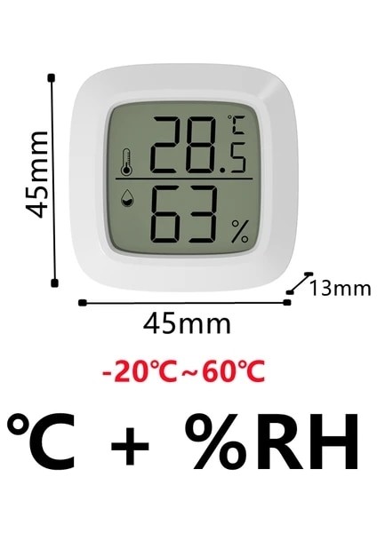 C Mini LCD Dijital Kapalı Uygun Sıcaklık Sensörü Nem Ölçer Ölçer Aletleri Kablo Termometre Higrometre Sıcaklık (Yurt Dışından)