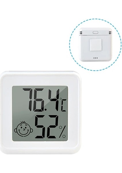Hiçbir Blueteeth Beyaz Bluetooth Izleme Mini Termometre Higrometre Ölçer LCD Dijital Iç Mekan Sıcaklık Nem Sensörü Oda Ölçer Hava Istasyonu (Yurt Dışından)