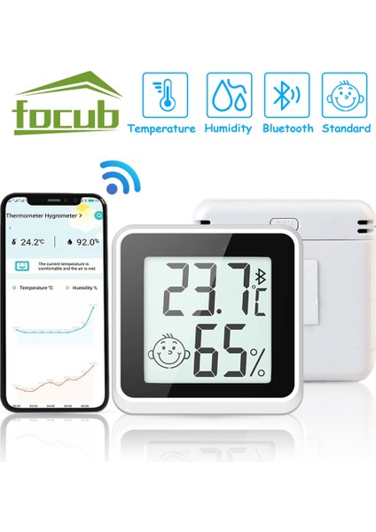 Hiçbir Blueteeth Beyaz Bluetooth Izleme Mini Termometre Higrometre Ölçer LCD Dijital Iç Mekan Sıcaklık Nem Sensörü Oda Ölçer Hava Istasyonu (Yurt Dışından) indirimleri