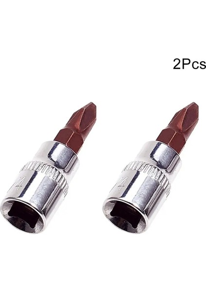Pz1 Çapraz Uzunluk 38MM 2 Adet 1/4 "başlık Soketleri 38MM Uzunluk Krom Vanadyum Çelik Sürücü Soket Adaptörü Bit Soket Ph1-Ph3 H3-H8 TX10 TX20 TX30 TX40 (Yurt Dışından)