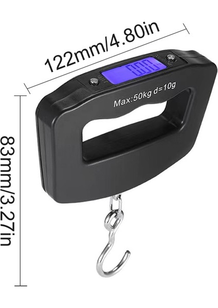 Mini Dijital Ekran Vinç Ölçeği 50 kg Endüstriyel Elektronik Ağır Hizmet Tipi Ağırlık Kanca Vinç, Birim Değiştirme Dara Fonksiyonu ile (Yurt Dışından)