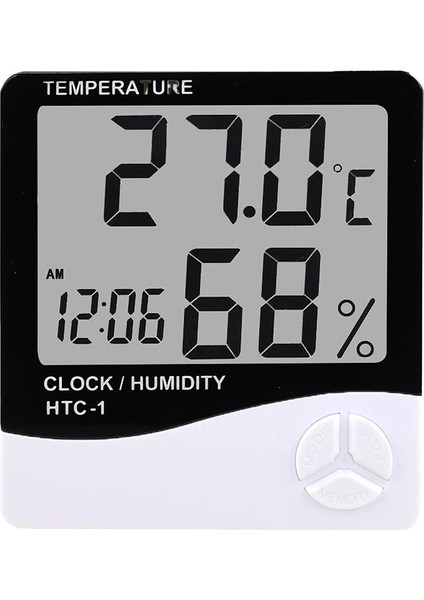 Htc-1 LCD Elektronik Dijital Sıcaklık Nem Ölçer Termometre Higrometre Iç Mekan Dış Mekan Hava Istasyonu Saat Htc-1 Htc-2 (Yurt Dışından) indirimleri