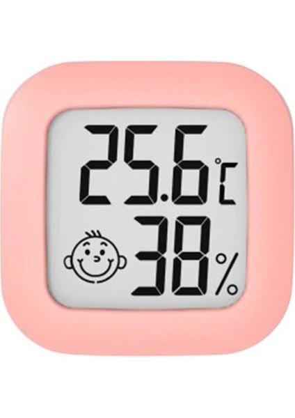Pembe Mini LCD Dijital Termo-Higrometre Sıcaklık Ölçüm Aletleri Manyetik Emme ile Sıcaklık ve Nem Ölçer (Yurt Dışından)