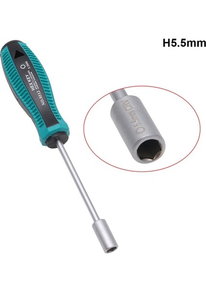 H5.5mm 3MM-14MM Metal Altıgen Soket Sürücü Anahtarı Tornavida Somun Anahtarı Nutdriver Araba Oto Tamir El Aracı Tornavida Parafusadeira (Yurt Dışından)